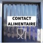 Rideau PVC contact alimentaire transparent