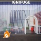 RIDEAU A LAMELLES PVC IGNIFUGE TRANSPARENT