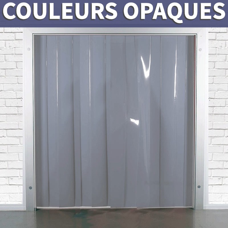 RIDEAU A LAMELLES PVC COULEUR OPAQUE