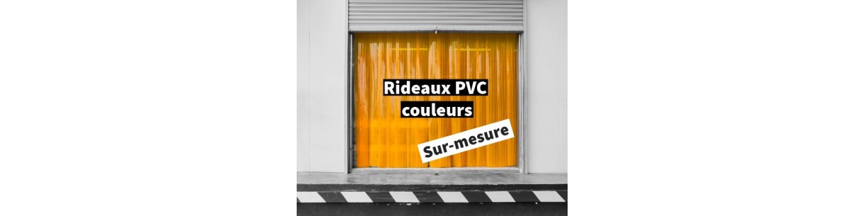 Rideaux à lanières PVC souple couleur